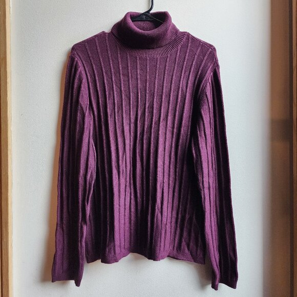 Ann Taylor Purple Ribbed Turtleneck Size Large - Picture 6 of 14